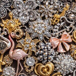 GET YOUR BROOCHES HERE! One Dozen 12pcs Brooches Jewellery Lot VTG--Modern *READ